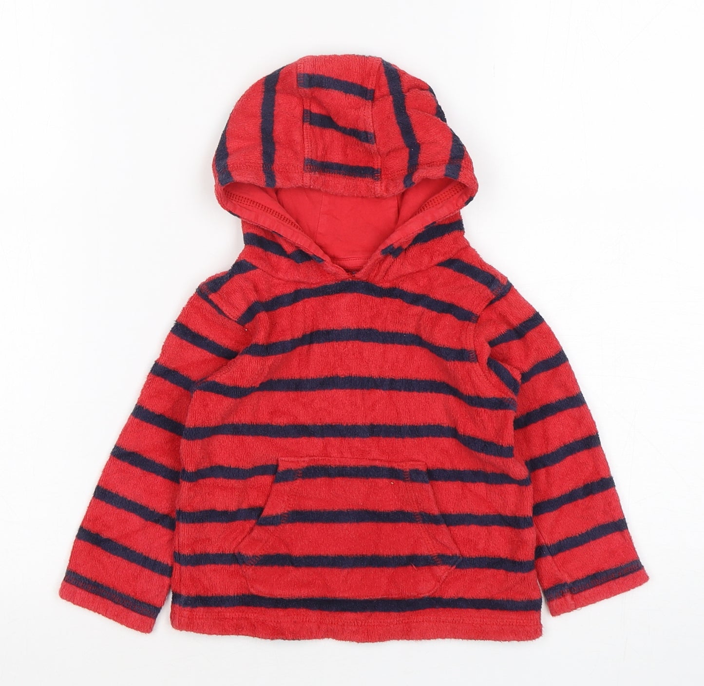 Marks and Spencer Boys Multicoloured Striped Cotton Pullover Jumper Size 12-18 Months