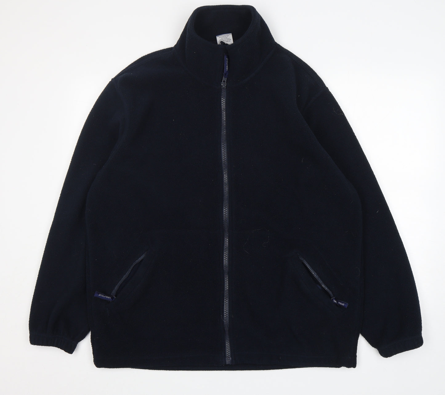 Prouneek Mens Blue  Polyester Full Zip Sweatshirt Size XL