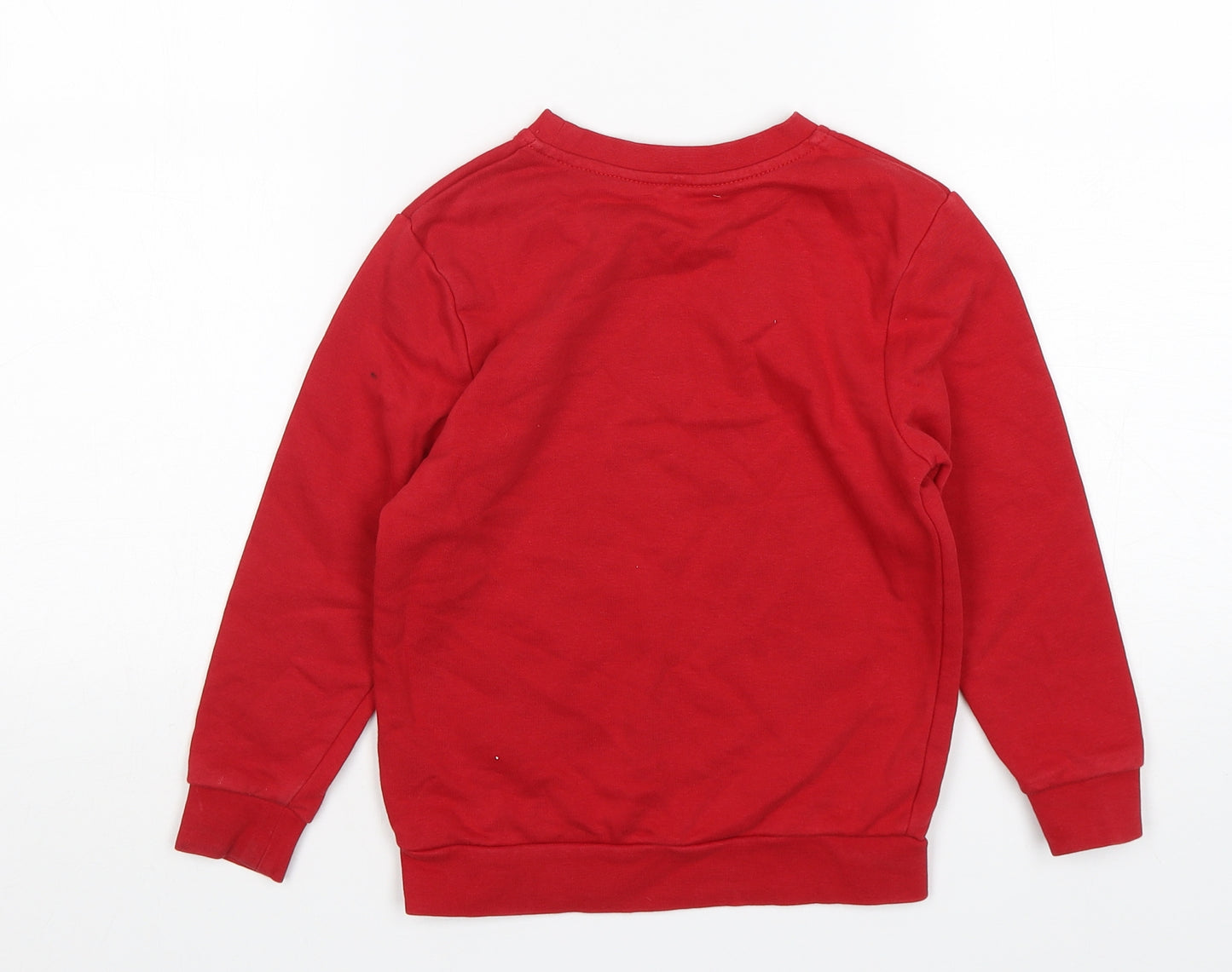 George Boys Red  Cotton Pullover Sweatshirt Size 5-6 Years   - School Wear