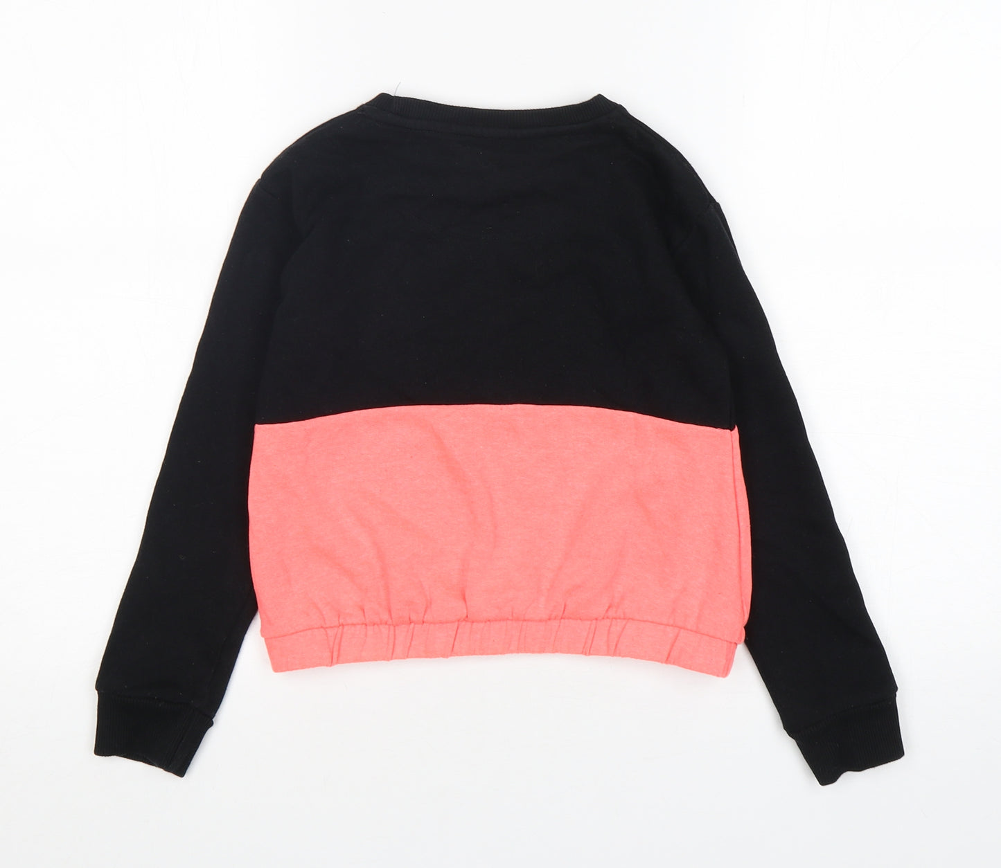 F&F Girls Multicoloured Colourblock Cotton Pullover Sweatshirt Size 8-9 Years  Pullover