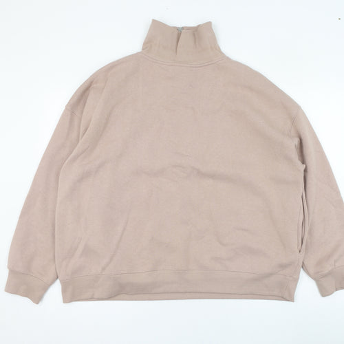 New Look Womens Pink  Cotton Pullover Sweatshirt Size XL  Pullover