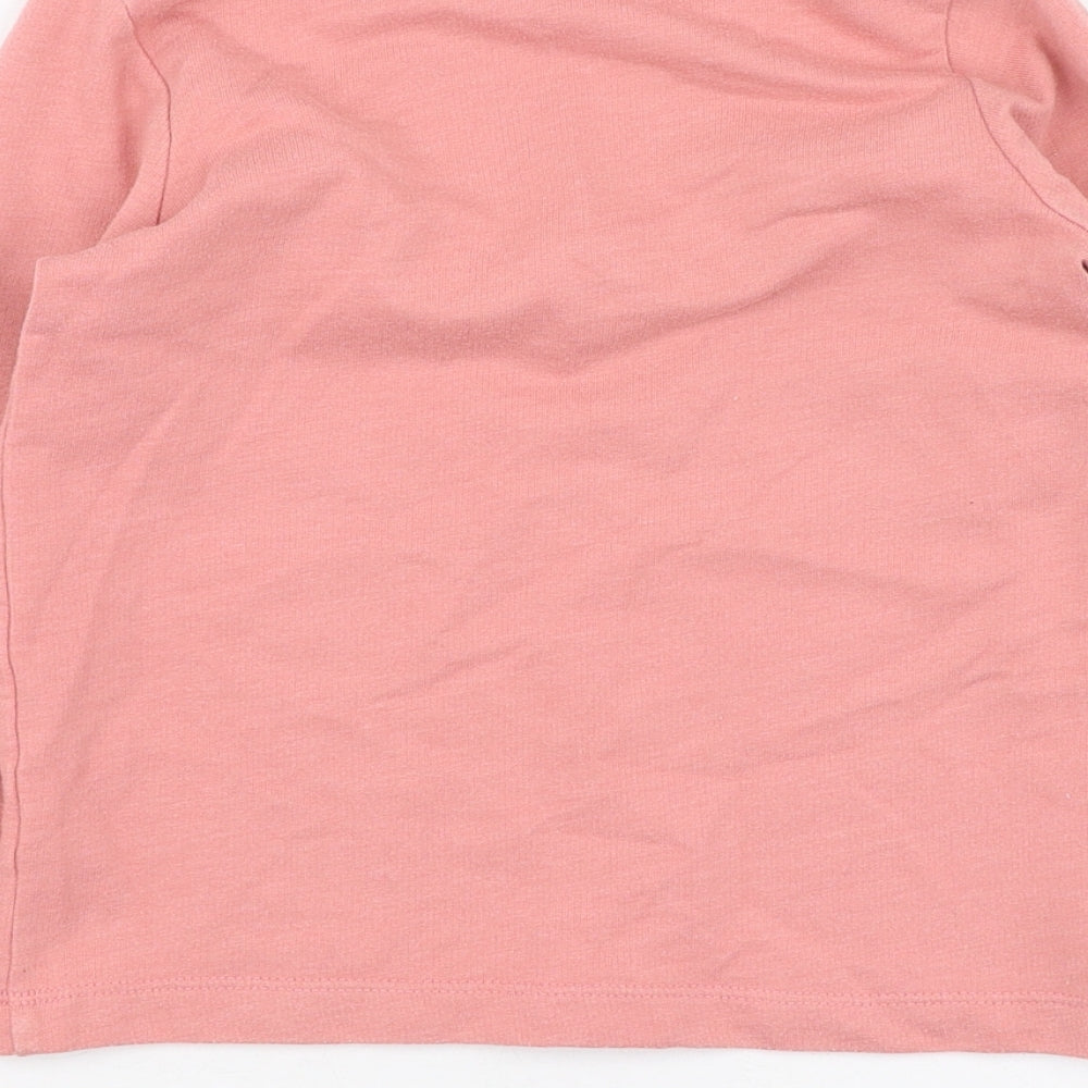 George Girls Pink  Cotton Pullover Sweatshirt Size 5-6 Years  Pullover - Flower