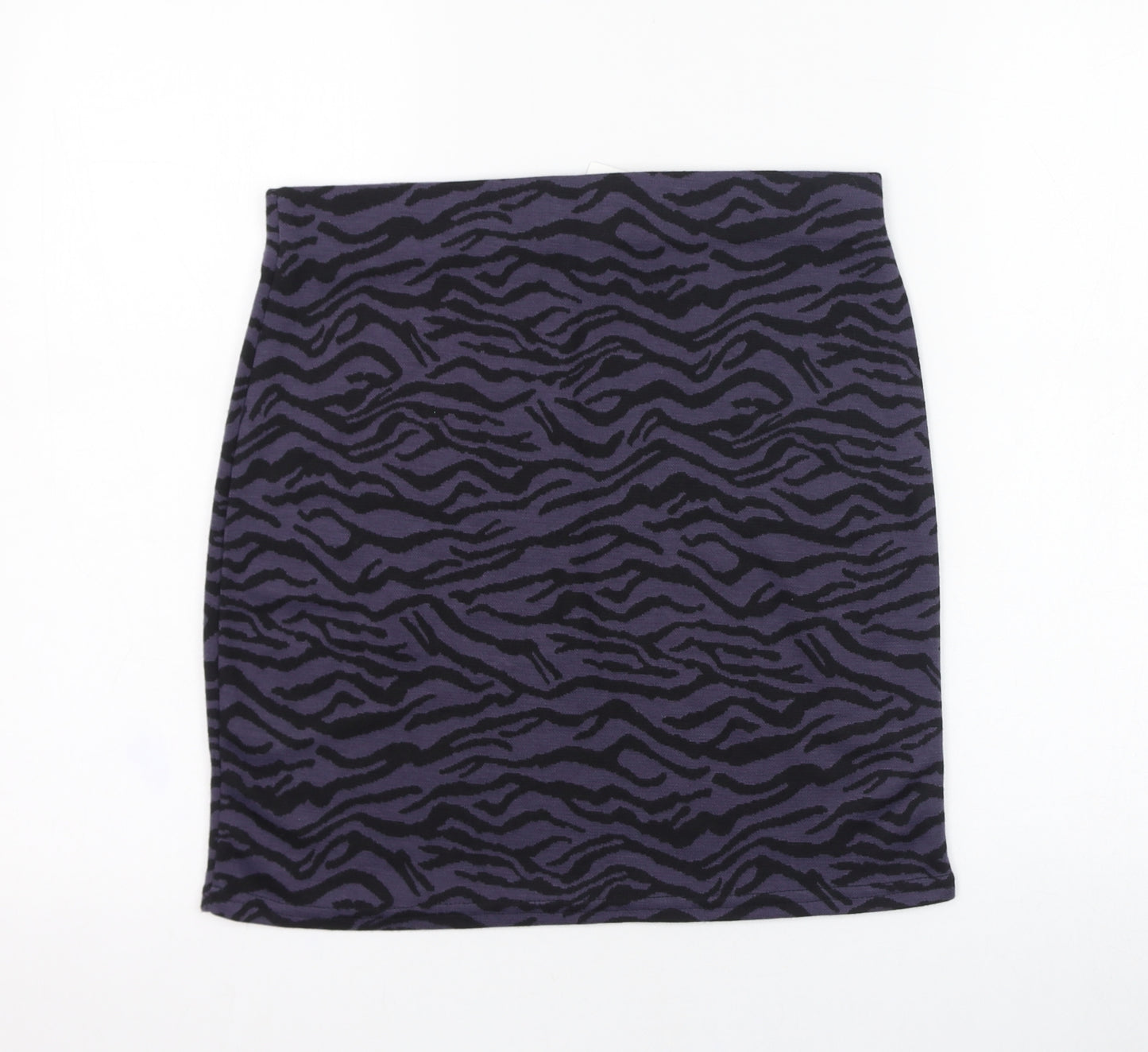 George Womens Blue Animal Print Polyester Straight & Pencil Skirt Size 12