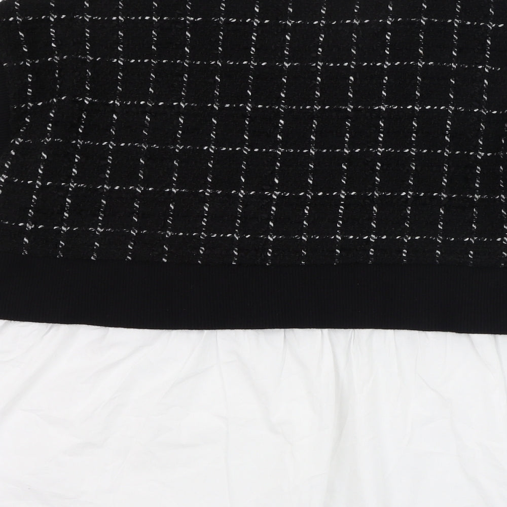 Zara Womens Black Round Neck  Polyester Pullover Jumper Size M   - Shirt and Jumper