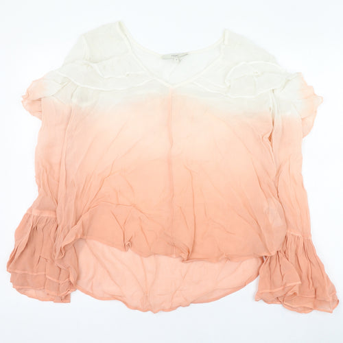 NEXT Womens Pink  Viscose Basic Blouse Size 10 V-Neck