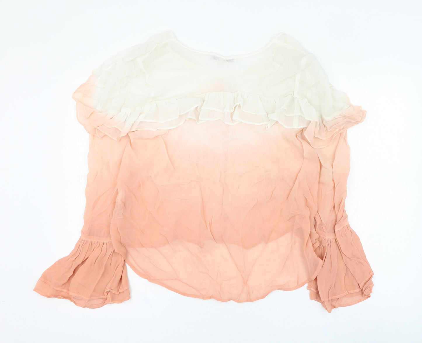 NEXT Womens Pink  Viscose Basic Blouse Size 10 V-Neck
