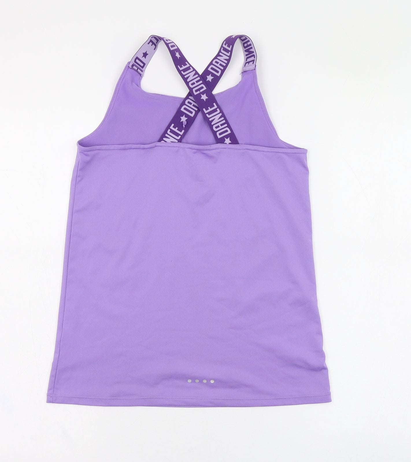 Matalan Girls Purple  Polyester Basic Tank Size 10-11 Years Round Neck Pullover - Can't Stop Me