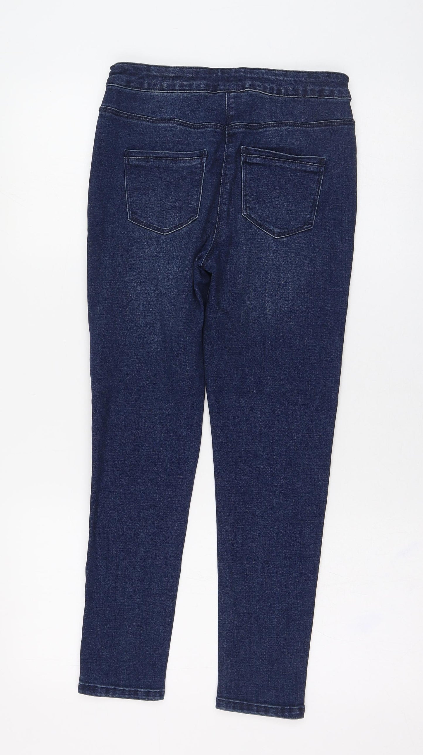 Matalan Girls Blue  Cotton Skinny Jeans Size 11 Years  Regular Zip