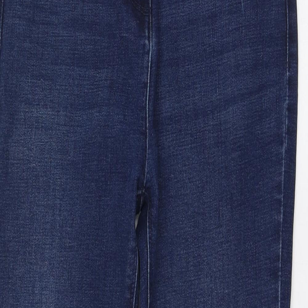 Matalan Girls Blue  Cotton Skinny Jeans Size 11 Years  Regular Zip