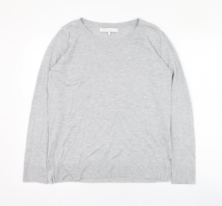 NEXT Womens Grey Round Neck  Polyester Pullover Jumper Size 14