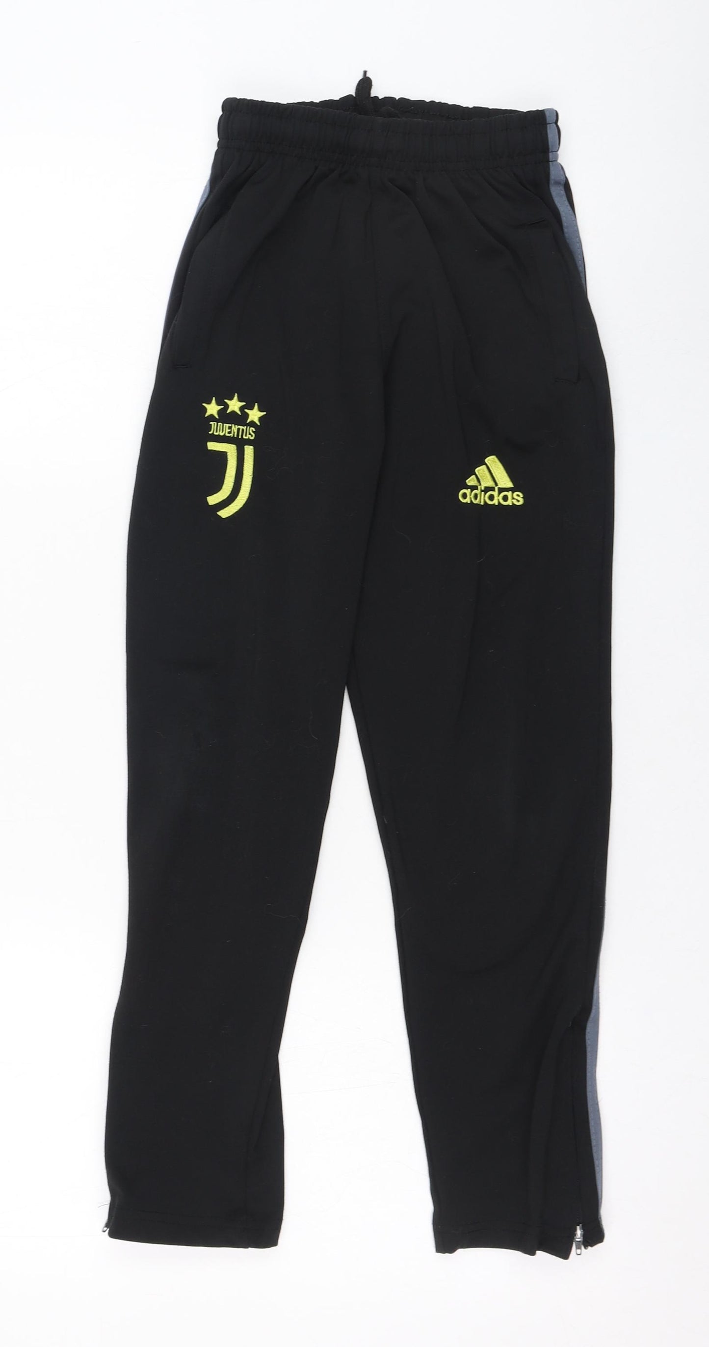 adidas Boys Black  Polyester Jogger Trousers Size 12-13 Years  Regular Pullover - Juventus