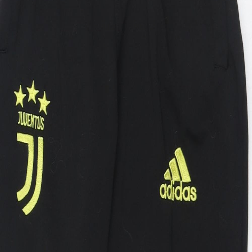 adidas Boys Black  Polyester Jogger Trousers Size 12-13 Years  Regular Pullover - Juventus