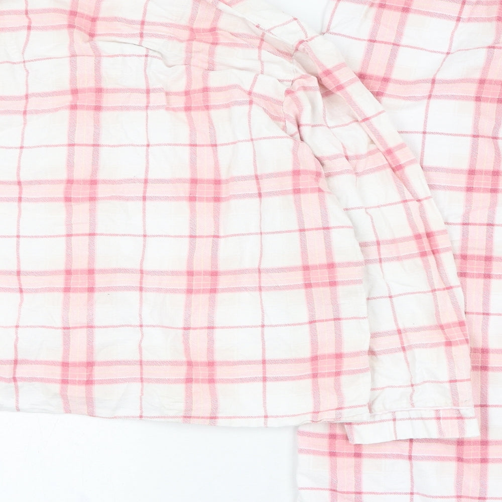Sleepin Womens Pink Check Cotton Top Pyjama Set Size 14  Button