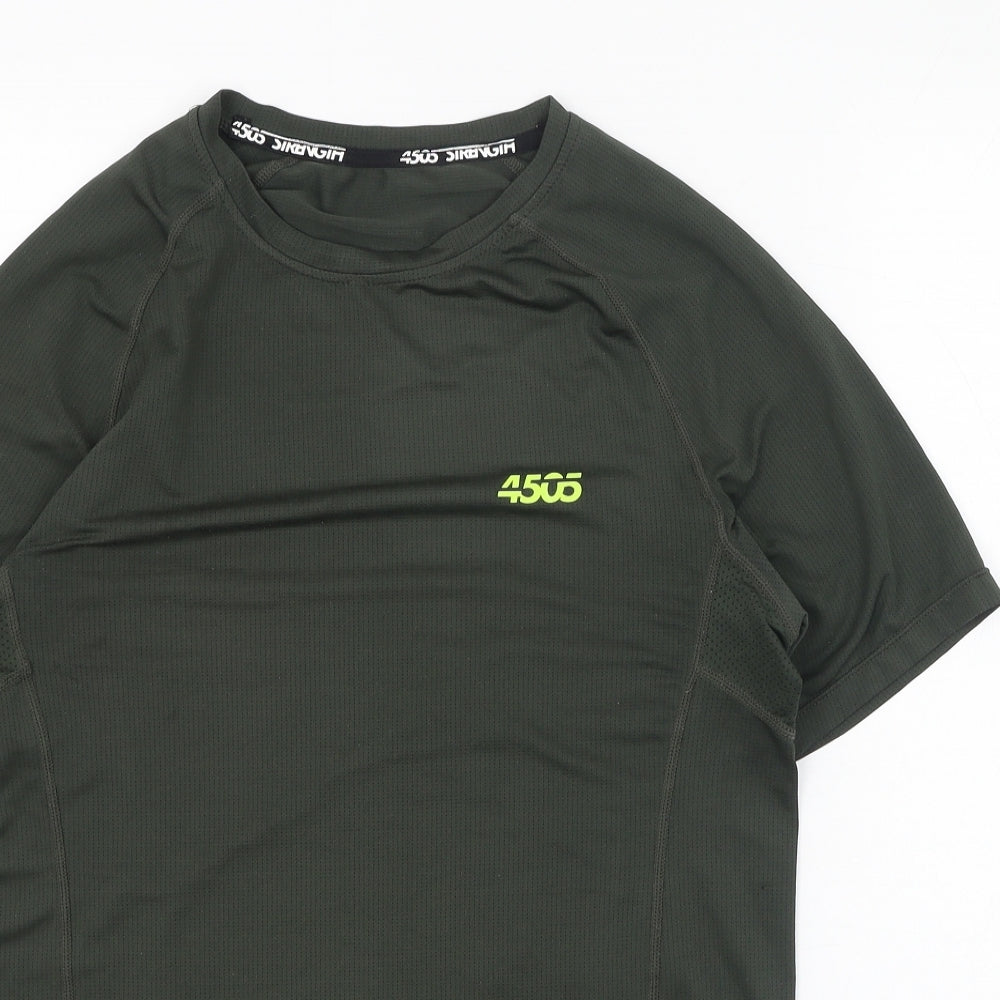 ASOS Mens Green  Polyester  T-Shirt Size M Round Neck