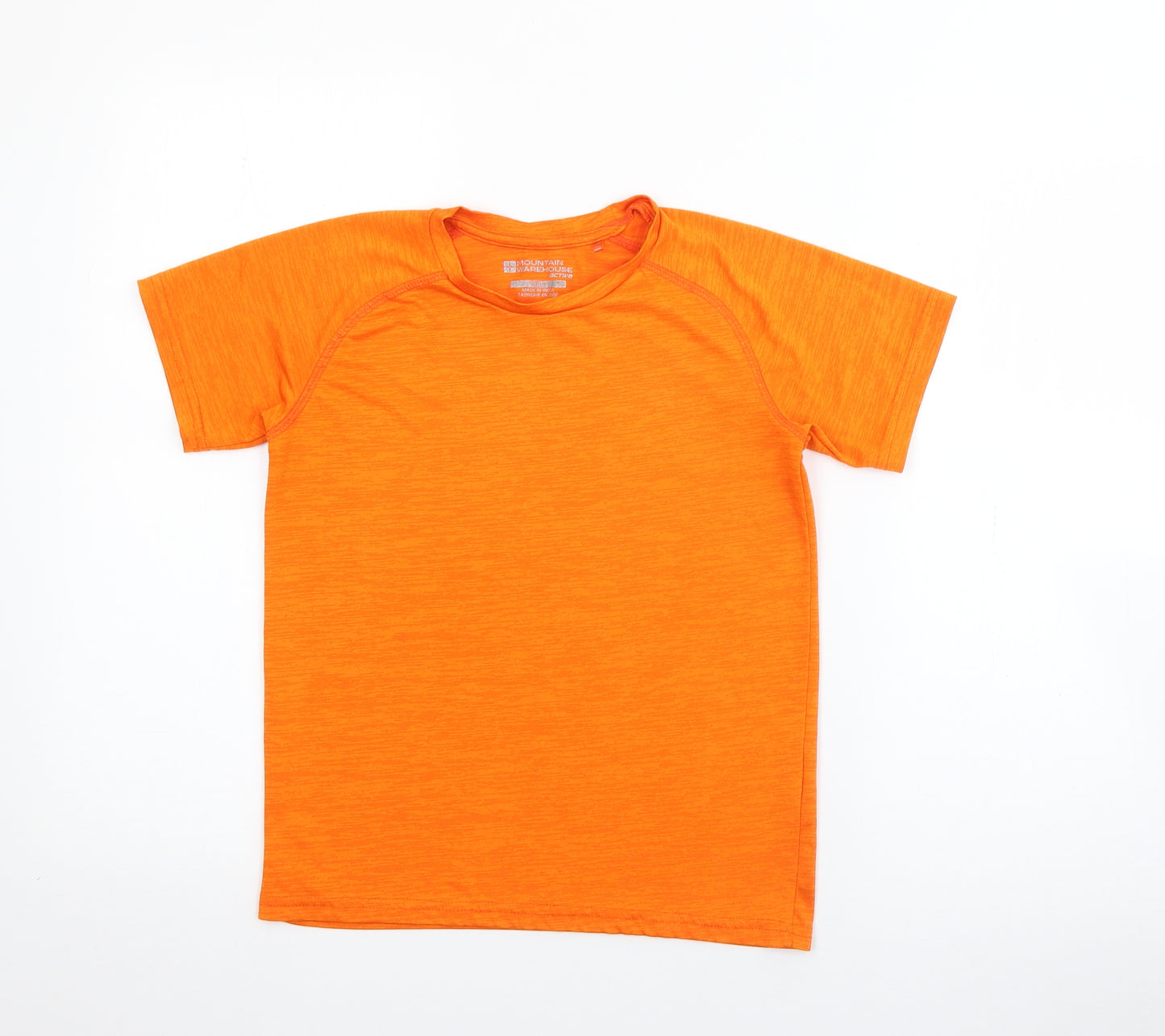 Mountain Warehouse Boys Orange  Polyester Pullover T-Shirt Size 9-10 Years Crew Neck