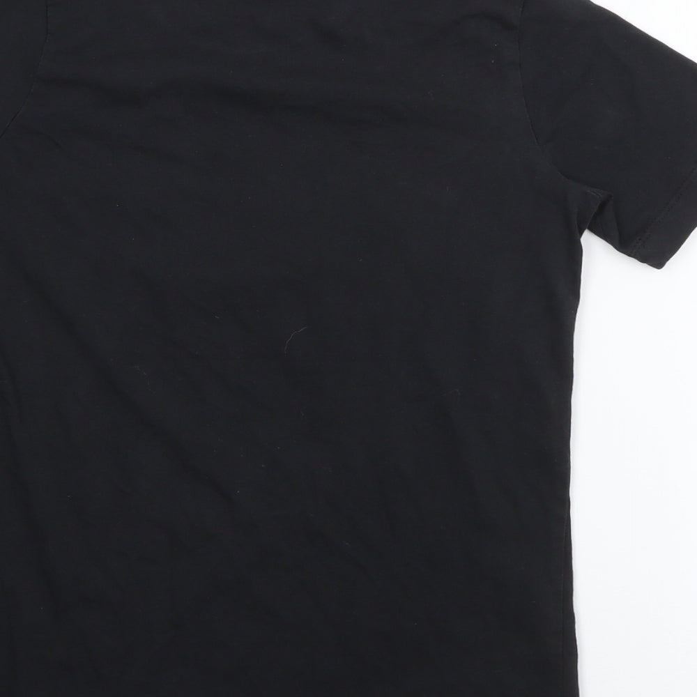 Nike Boys Black  Polyester Pullover T-Shirt Size M Crew Neck