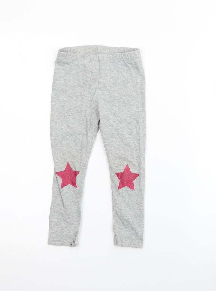 Gap Girls Grey  Cotton Pedal Pusher Trousers Size 3 Years  Regular
