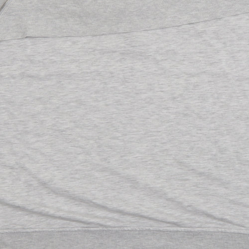 F&F Womens Grey High Neck  Cotton Pullover Jumper Size 16