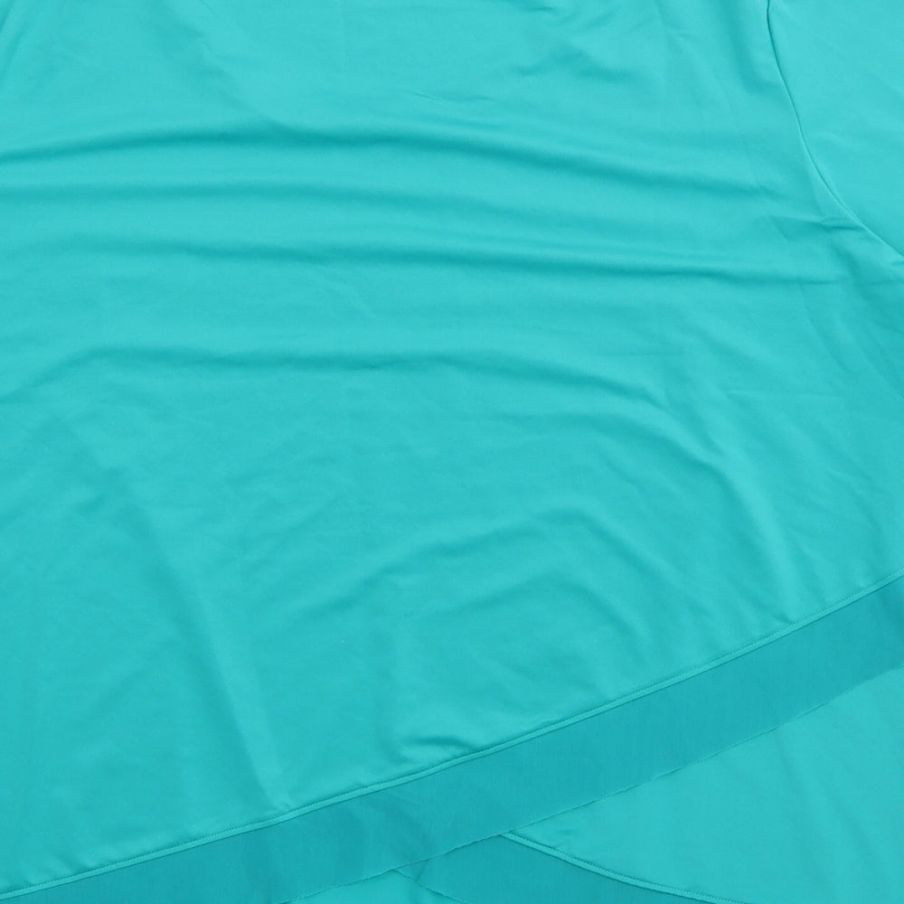 F&F Womens Blue  Polyester Pullover T-Shirt Size 16 Crew Neck