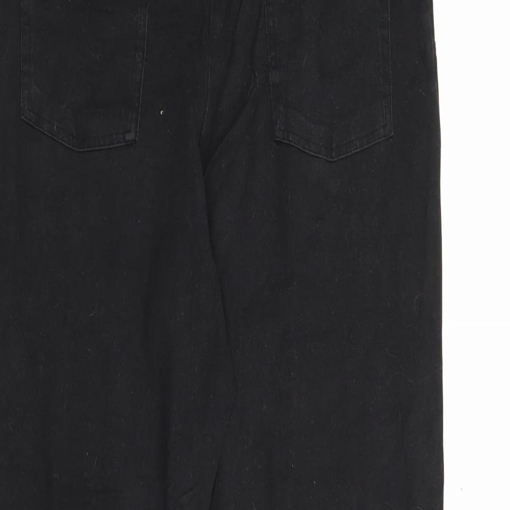 ESMARA Womens Black  Cotton Pedal Pusher Leggings Size M L29 in