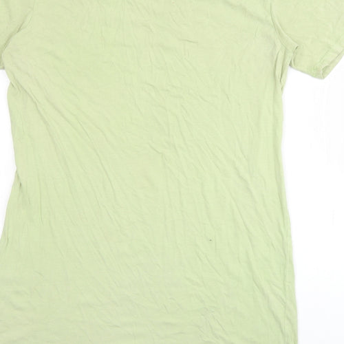 H&M Womens Green  Cotton T-Shirt Dress  Size XS  Crew Neck