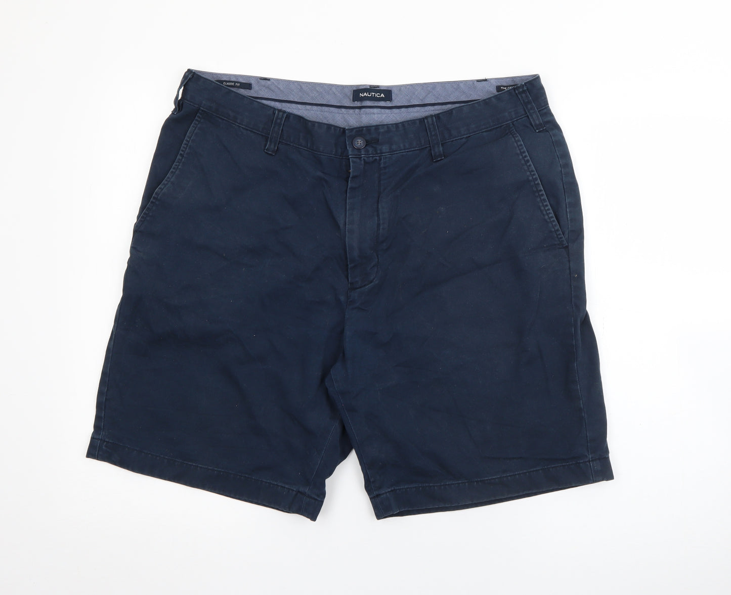 Nautica Mens Blue  Cotton Chino Shorts Size 36 L7 in Regular