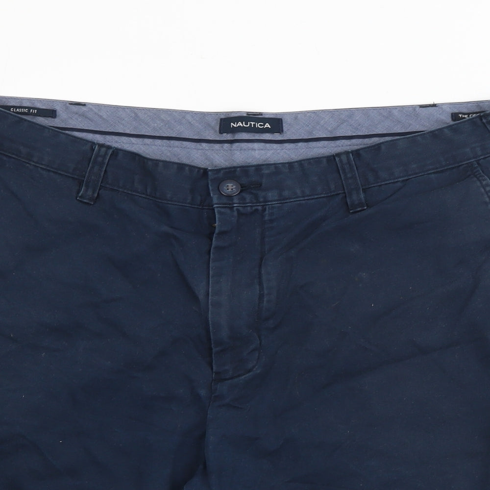 Nautica Mens Blue  Cotton Chino Shorts Size 36 L7 in Regular