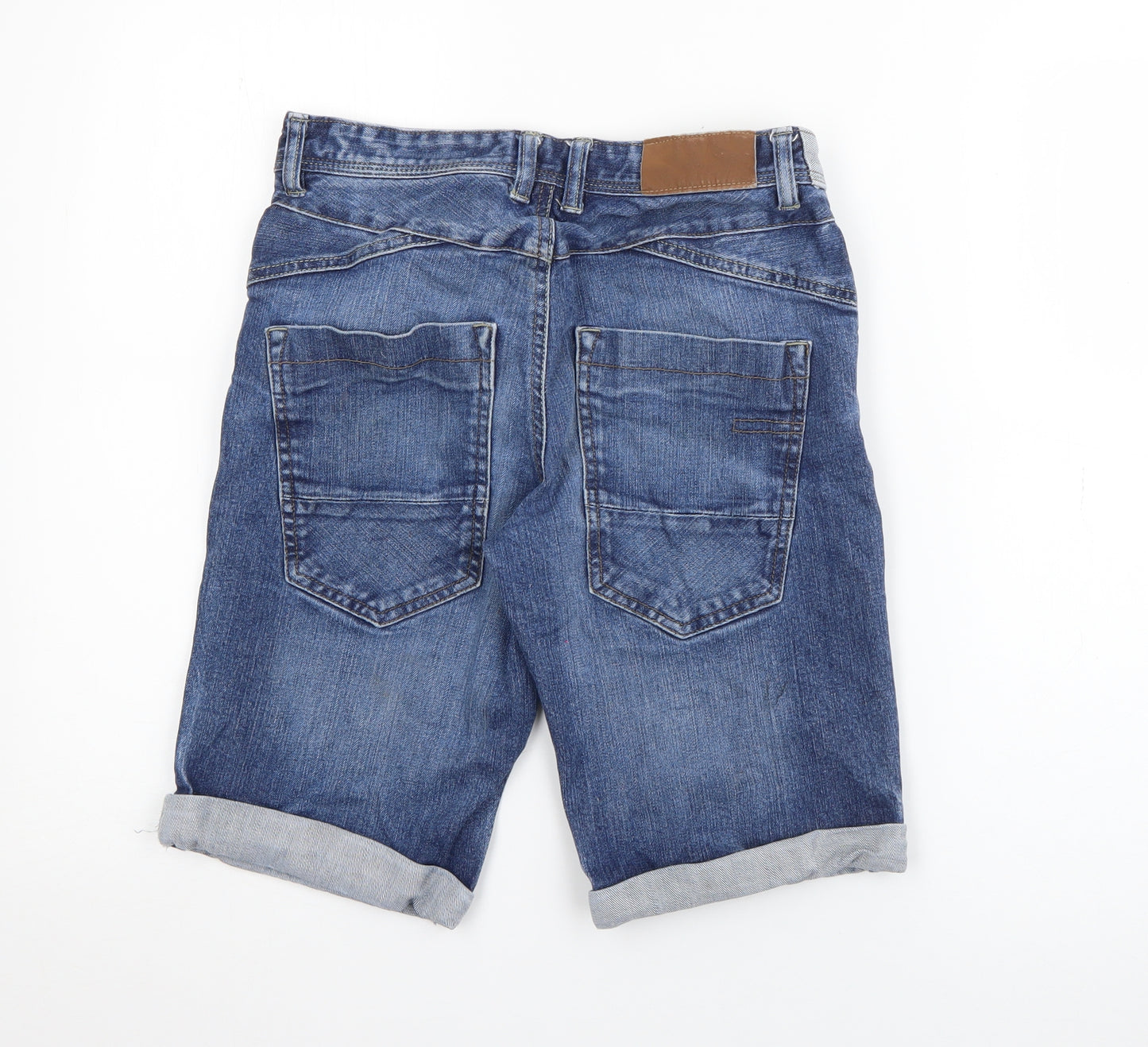 Denim & Co Mens Blue  Cotton Bermuda Shorts Size 28 in L9 in Regular