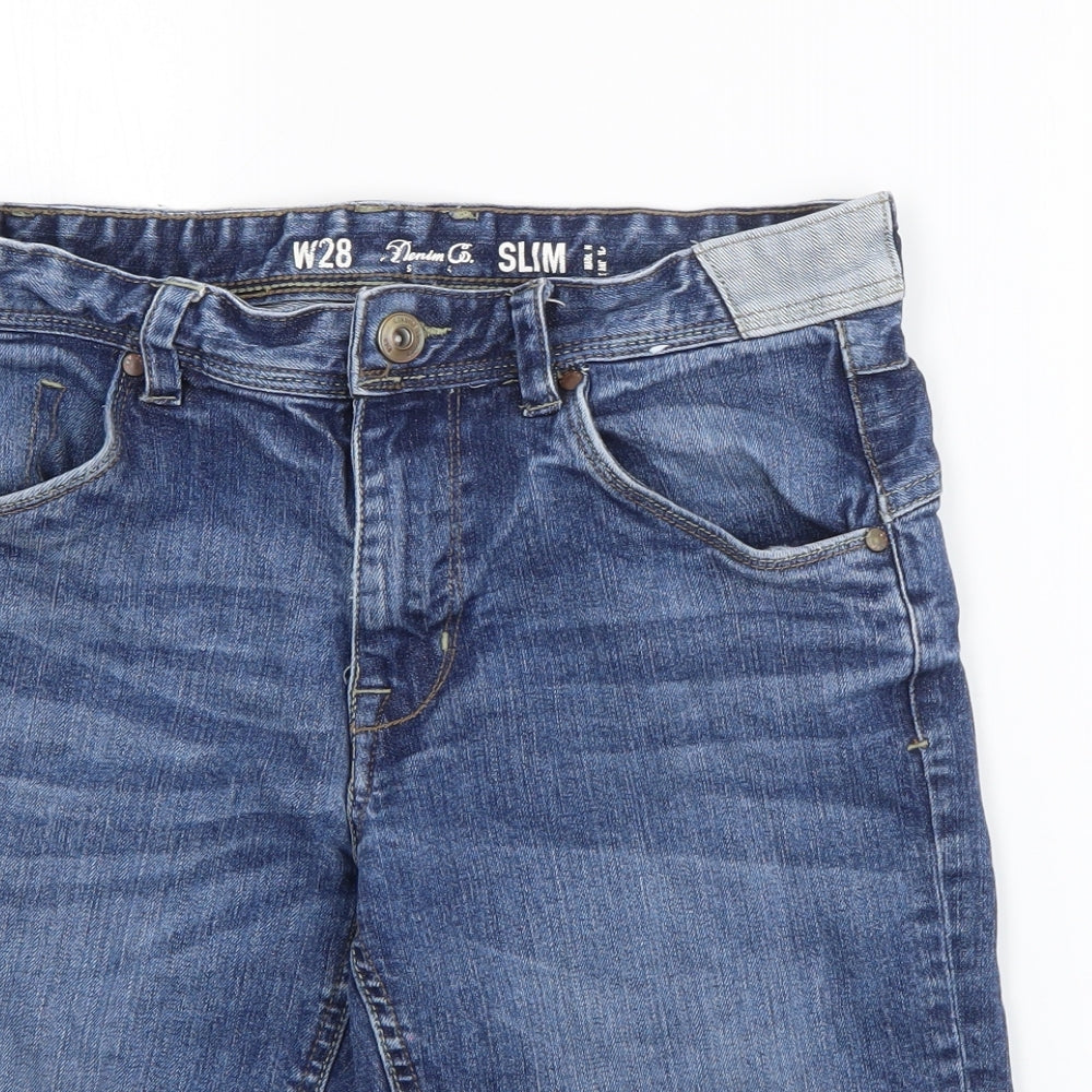Denim & Co Mens Blue  Cotton Bermuda Shorts Size 28 in L9 in Regular