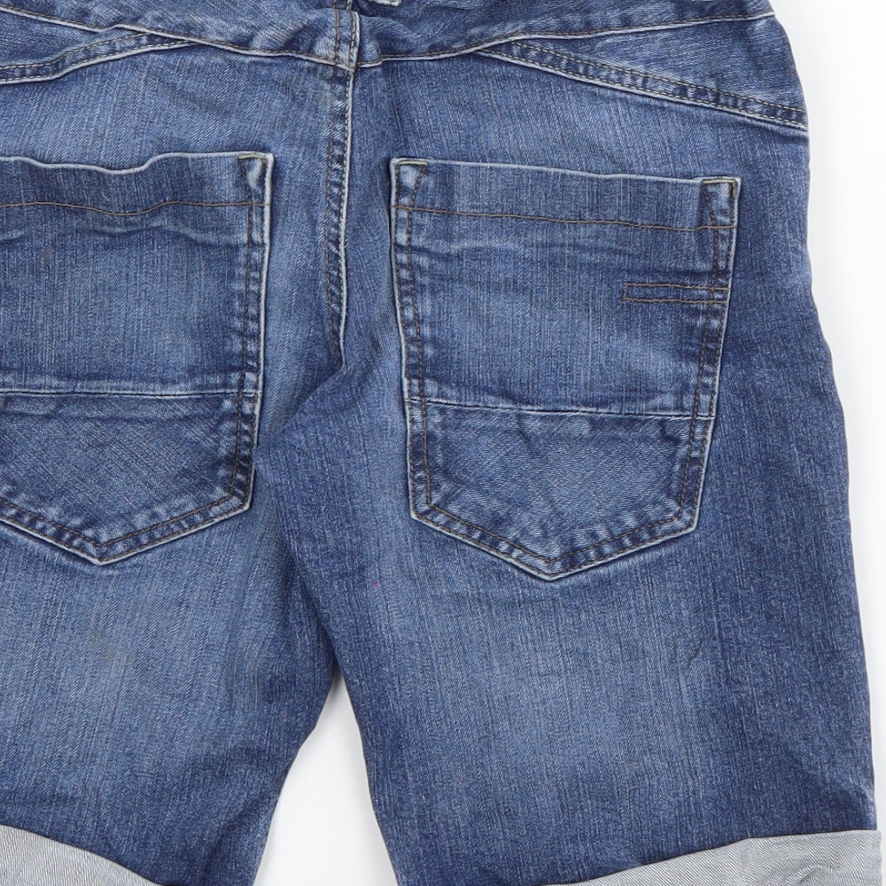Denim & Co Mens Blue  Cotton Bermuda Shorts Size 28 in L9 in Regular