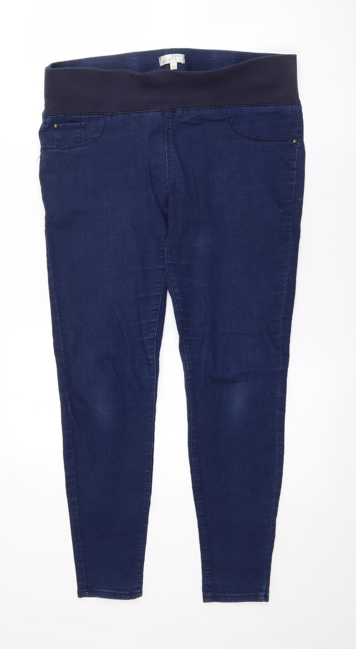 Papaya Womens Blue Cotton Jegging Jeans Size 10 L27 in Regular