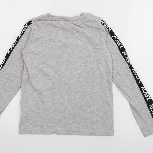 NEXT Boys Grey  Cotton Pullover T-Shirt Size 9 Years Crew Neck  - Xbox