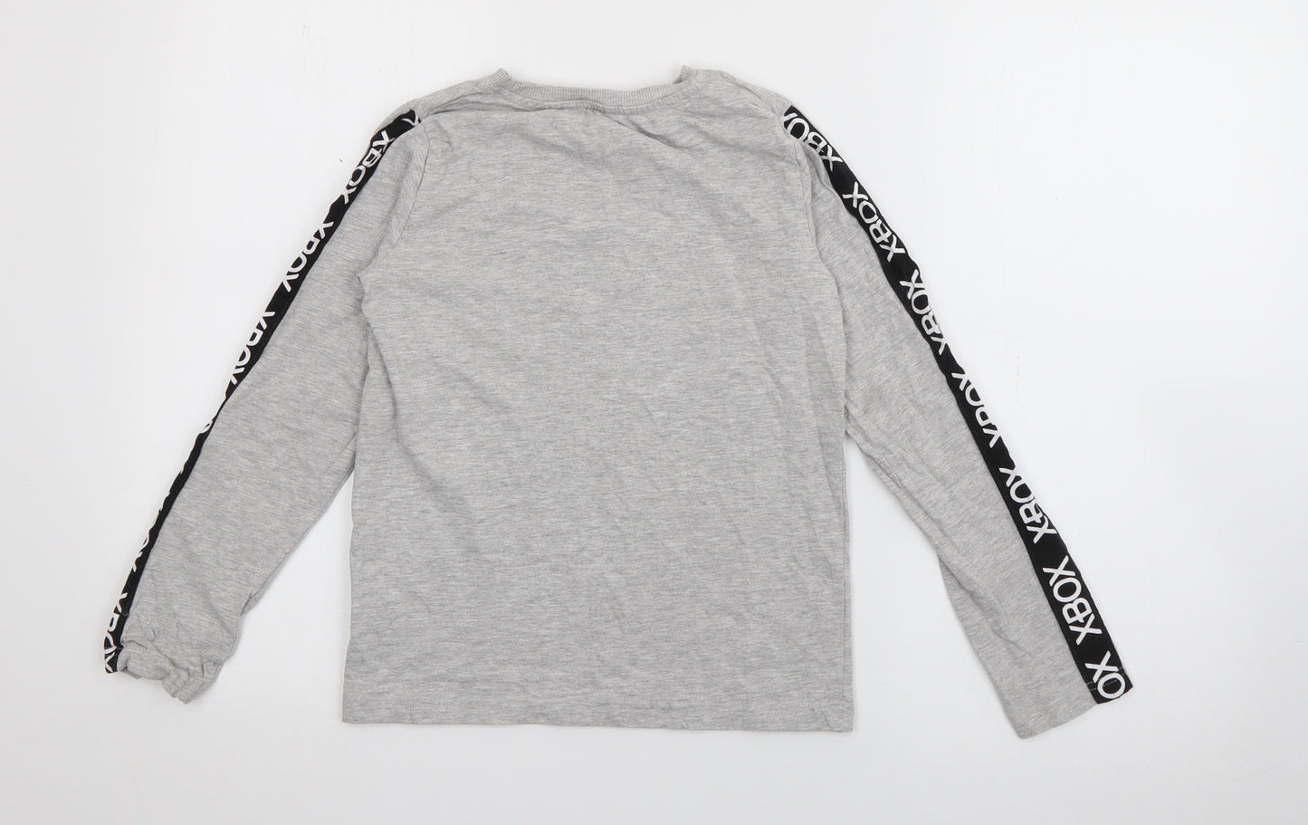 NEXT Boys Grey  Cotton Pullover T-Shirt Size 9 Years Crew Neck  - Xbox