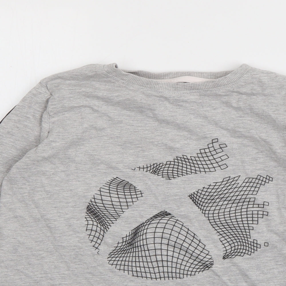 NEXT Boys Grey  Cotton Pullover T-Shirt Size 9 Years Crew Neck  - Xbox