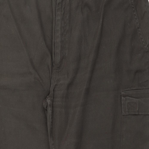 DECATHLON Womens Green  Cotton Cargo Trousers Size 4XL L27 in Regular