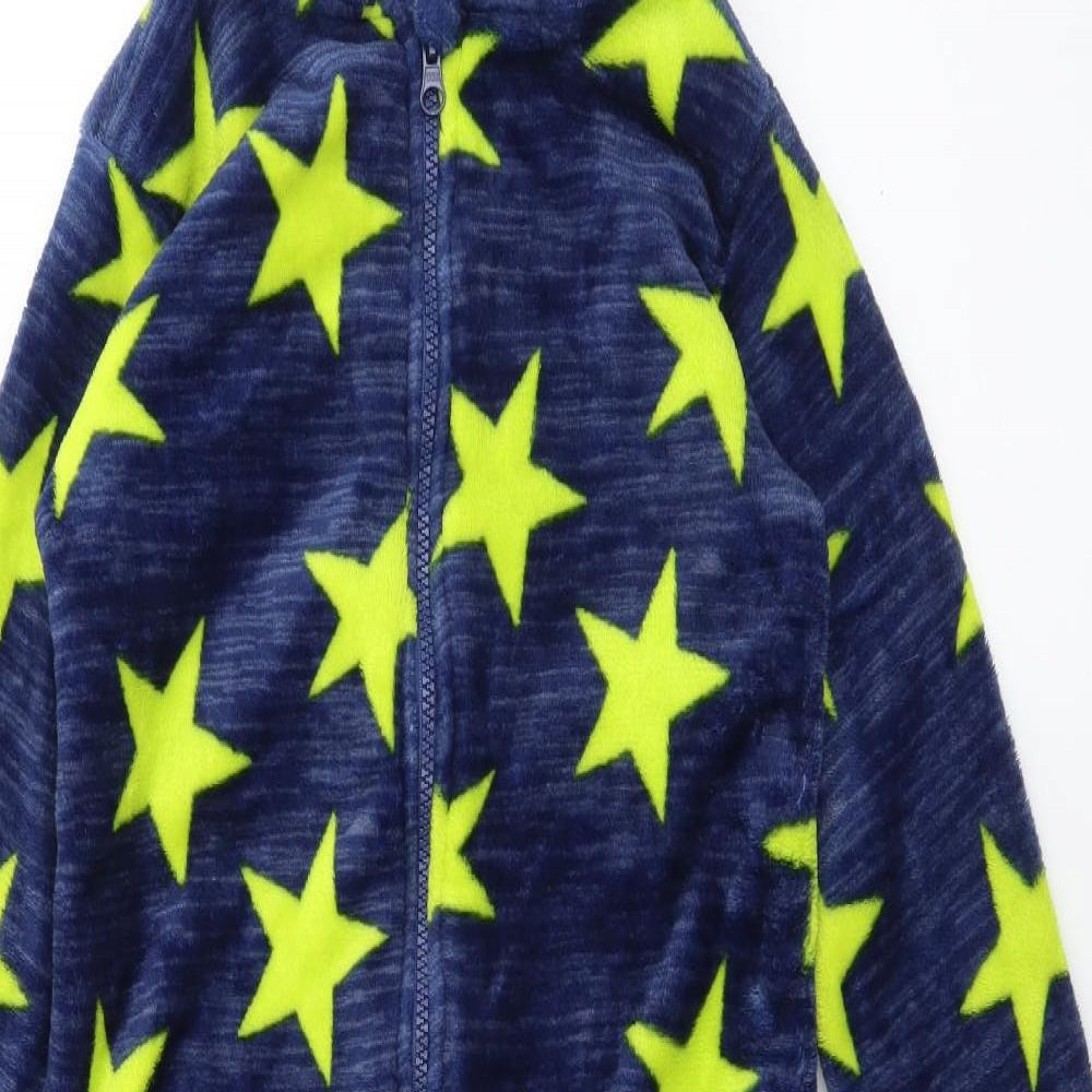 Dunnes Stores Boys Blue Geometric Polyester  One Piece Size 9-10 Years  Zip
