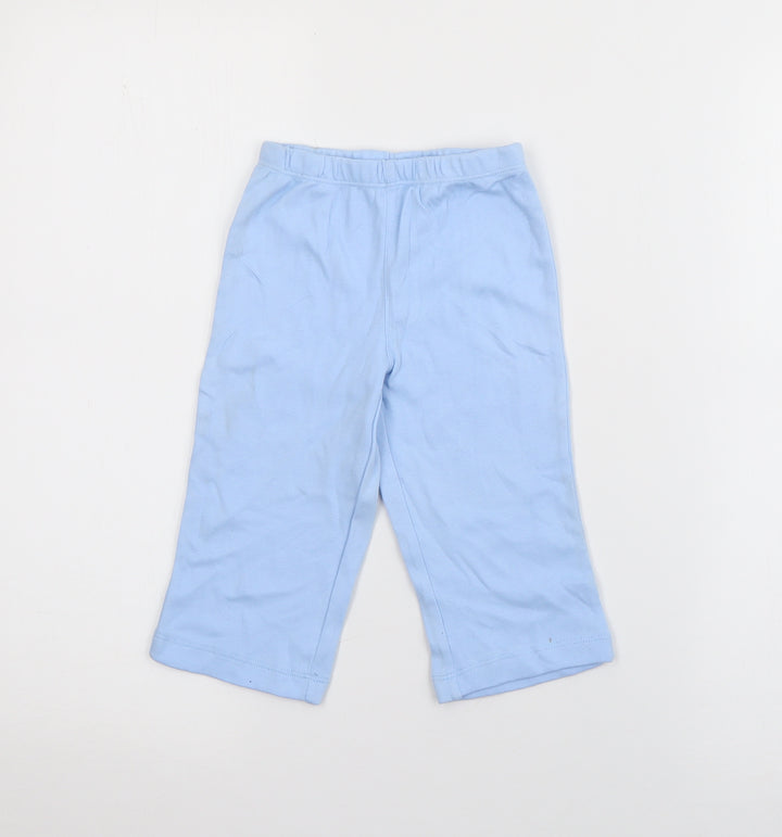 Carters Baby Blue Cotton Jogger Trousers Size 12 Months