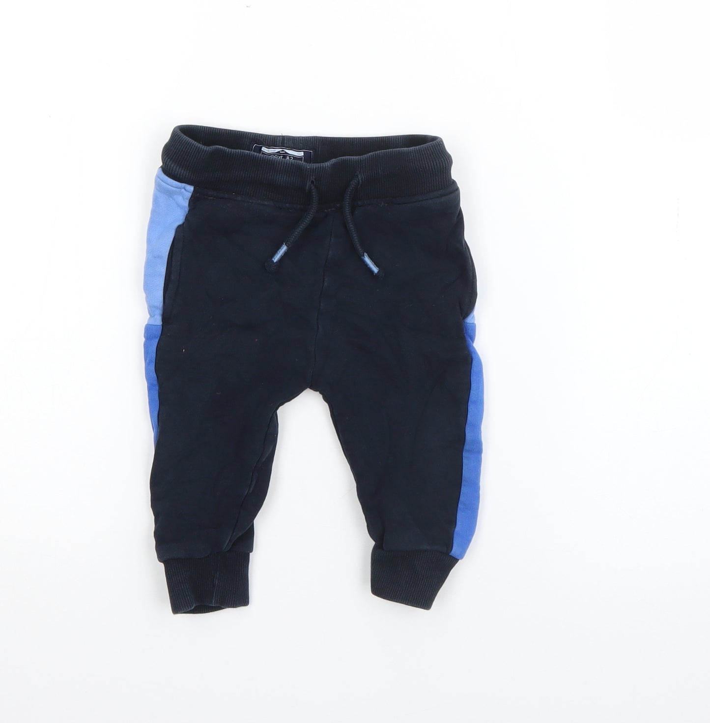 NEXT Baby Black  Cotton Jogger Trousers Size 9-12 Months