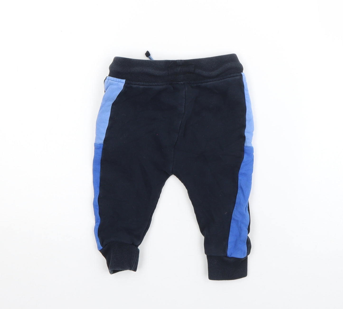NEXT Baby Black  Cotton Jogger Trousers Size 9-12 Months