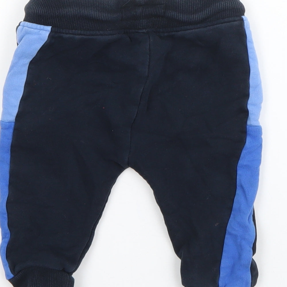NEXT Baby Black  Cotton Jogger Trousers Size 9-12 Months