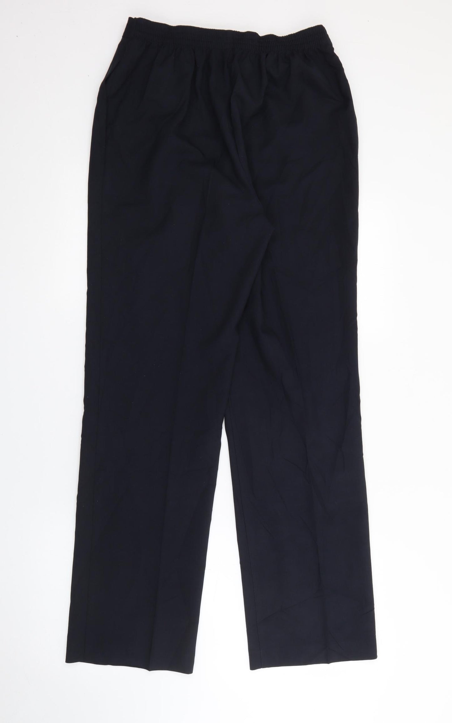 Marks and Spencer Womens Blue  Polyester Trousers  Size 14 L32 in Regular