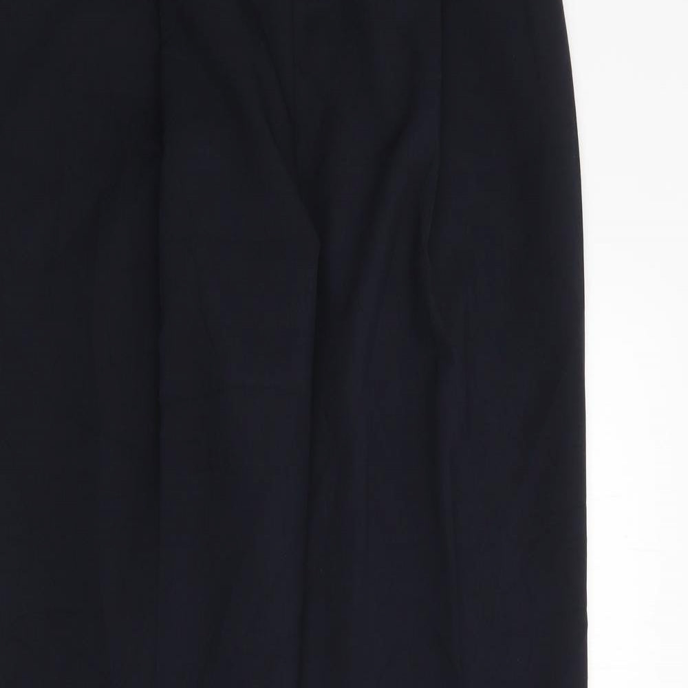 Marks and Spencer Womens Blue  Polyester Trousers  Size 14 L32 in Regular