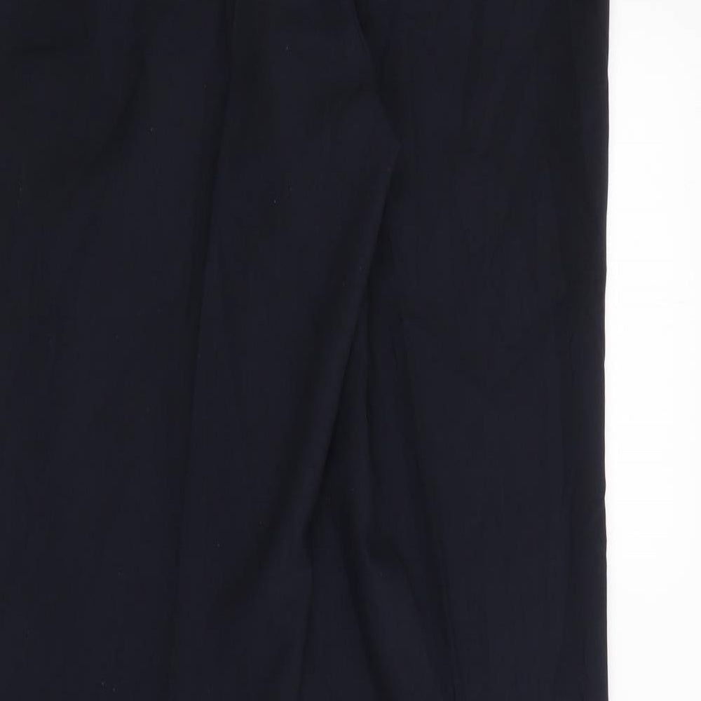 Marks and Spencer Womens Blue  Polyester Trousers  Size 14 L32 in Regular
