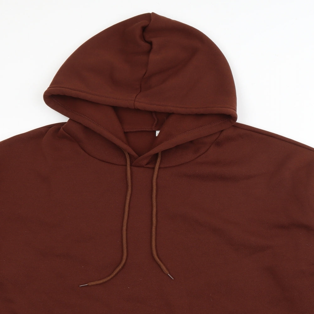 SheIn Mens Brown  Polyester Pullover Hoodie Size XL