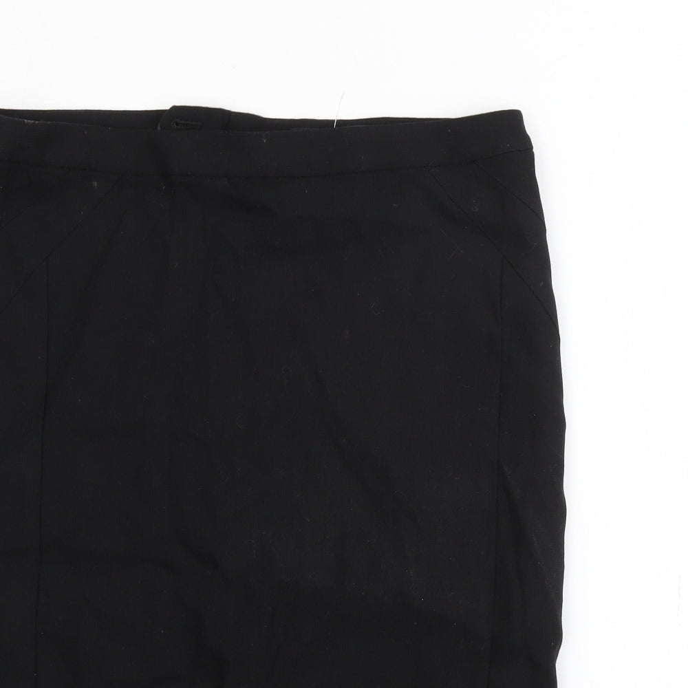 NEXT Womens Black  Wool Straight & Pencil Skirt Size 14   Zip