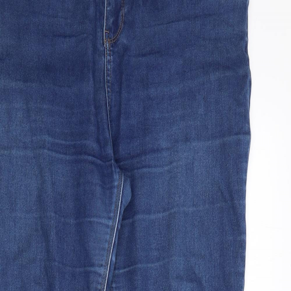 Peacocks Womens Blue  Cotton Skinny Jeans Size 16 L25 in Regular
