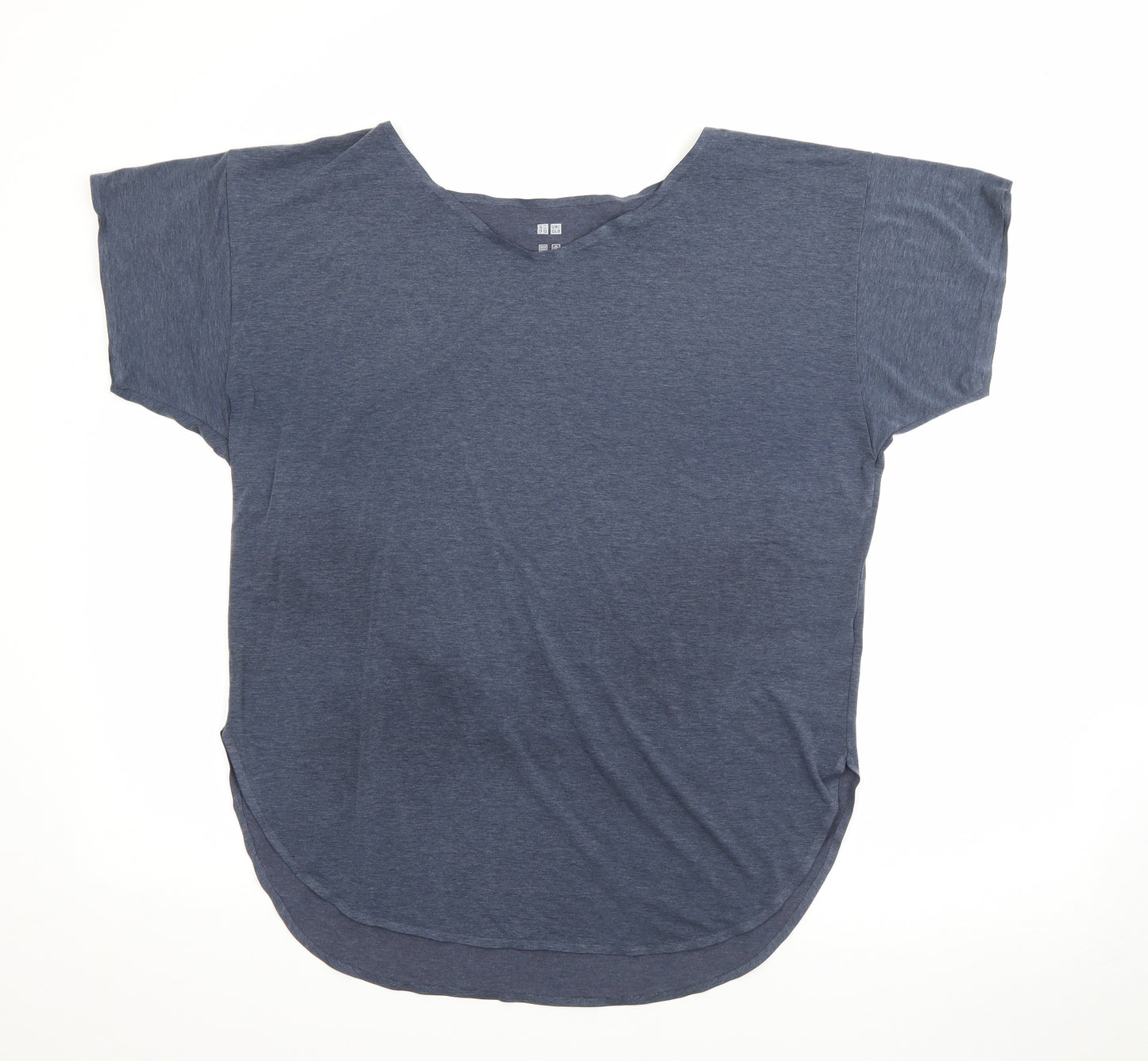 Uniqlo Womens Blue  Polyester Basic T-Shirt Size M Boat Neck
