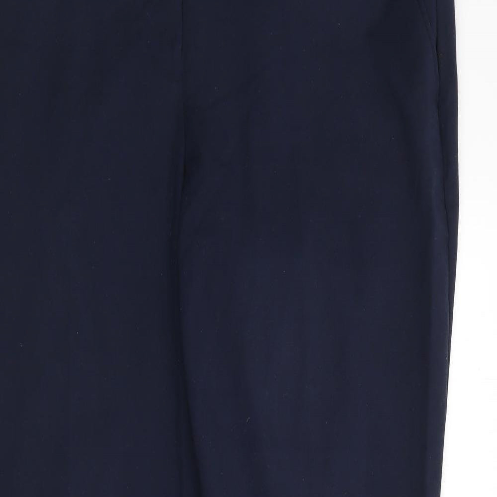 Dunnes Stores Womens Blue  Polyester Trousers  Size 14 L27 in Regular