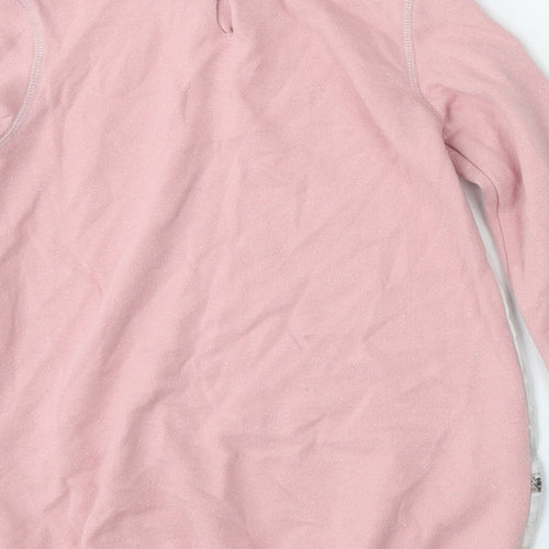 Mayoral Girls Pink Round Neck  Polyester Pullover Jumper Size 5 Years  Hook & Eye