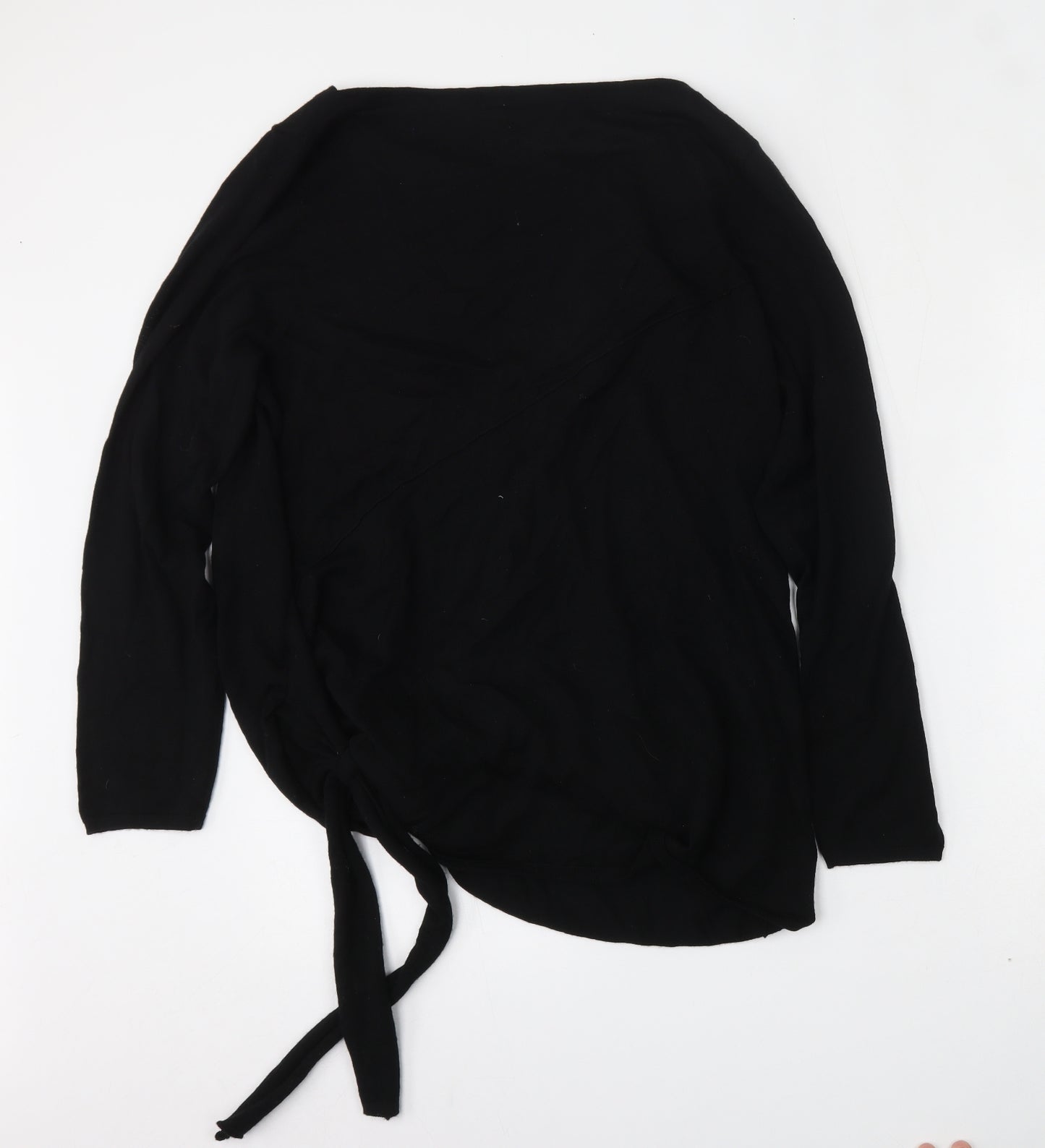 Mint Velvet Womens Black Round Neck  Wool Pullover Jumper Size 18